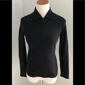 Anne Fontaine Black 1/2‎ Zip Top Sz. 2 (s)